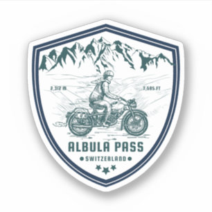 Sticker Albula pass moto suisse alpes tour x