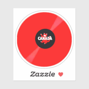 STICKER ALBUM DISQUE ROUGE
