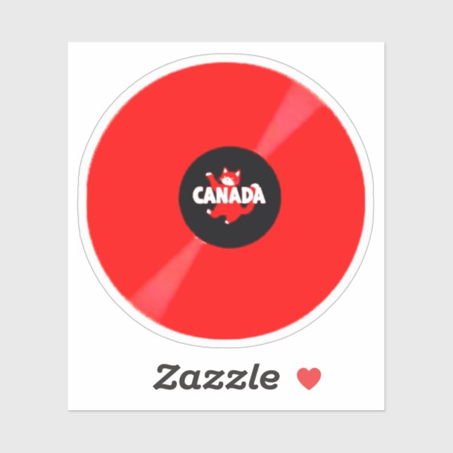 STICKER ALBUM DISQUE ROUGE (Feuille)