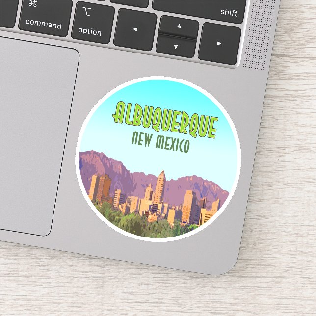 Sticker Albuquerque Nouveau-Mexique Vintage (Détail)