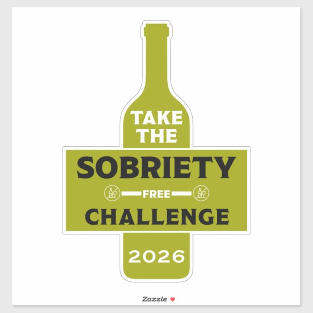 Sticker  Alcohol Free And Sober (Feuille)