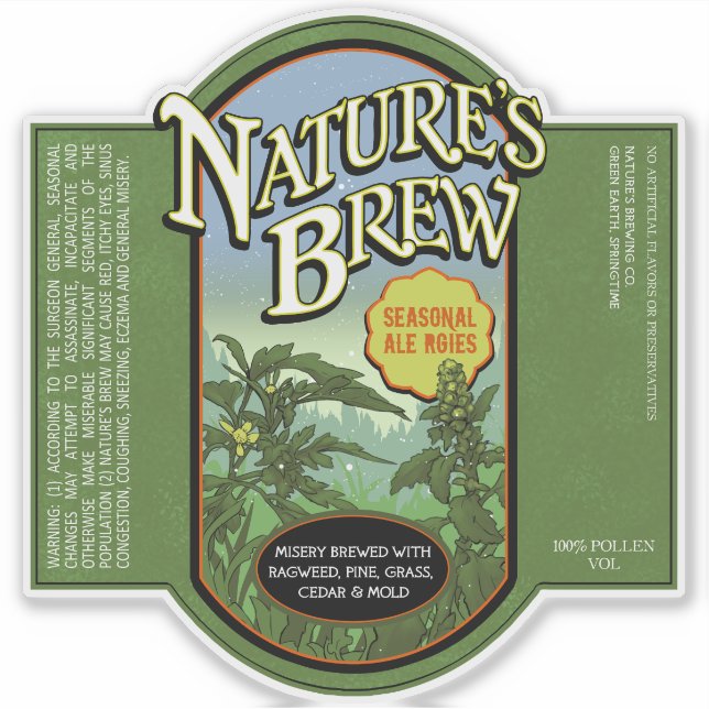 Sticker Ale-rgies saisonnières (Devant)