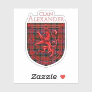 Sticker Alexander Tartan Scottish Plaid Lion Rampant