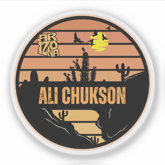 Sticker Ali Chukson, Arizona (Devant)