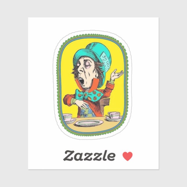 Sticker Alice au pays des merveilles, la haine folle (Feuille)