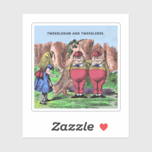 Sticker Alice au pays des merveilles, Tweedledum et Tweedl