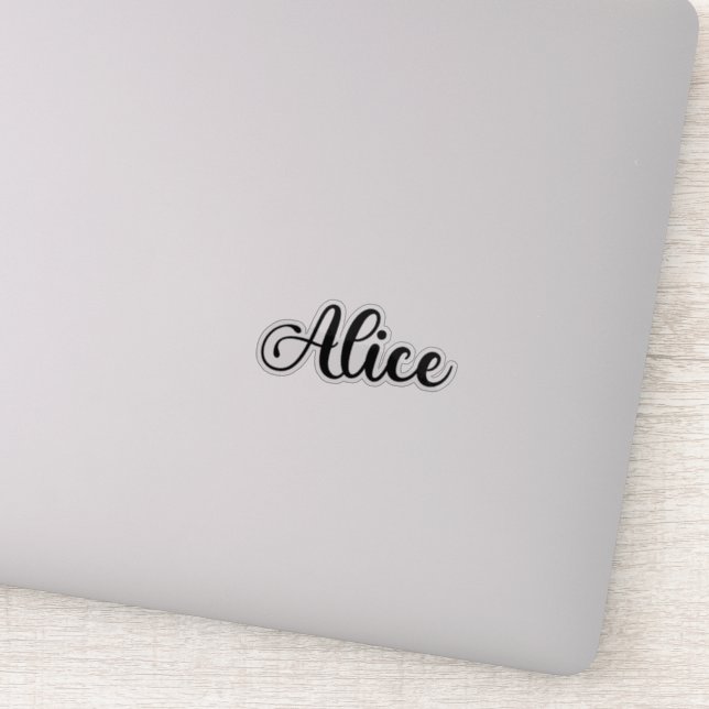 Sticker Alice Name - Calligraphie manuscrite (Détail)