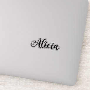 Sticker Alicia Name - Calligraphie manuscrite