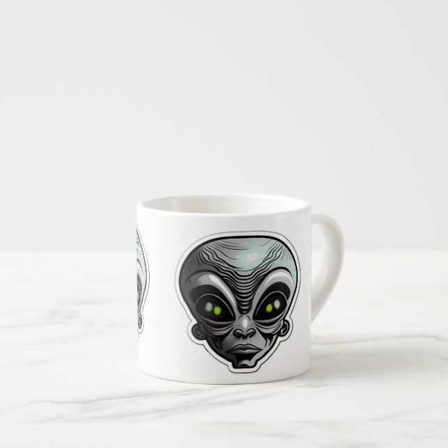 Sticker Alien Art Espresso Mug (Devant droit)
