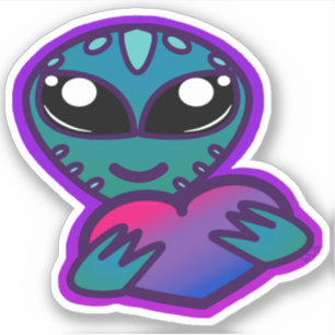 Sticker Alien Bi Pride