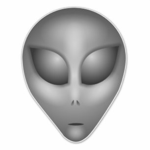 Sticker Alien gris