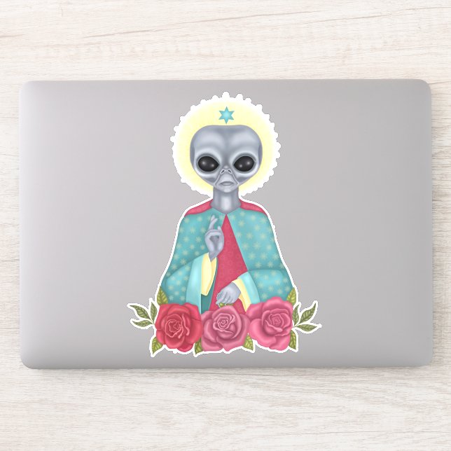 Sticker Alien gris (Ordinateur)