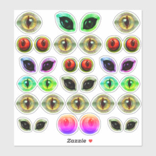 Sticker Alien gris Martian Lizard Dragon Monster Eyes