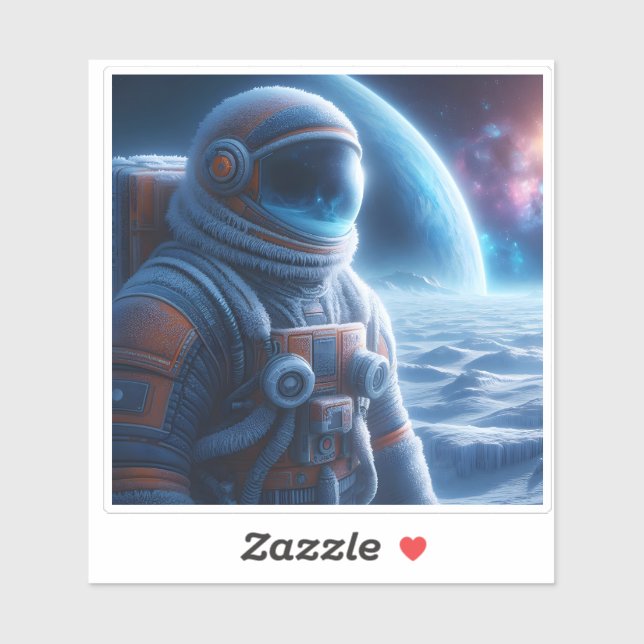 Sticker Alien Landscape Exploration at Dawn (Feuille)