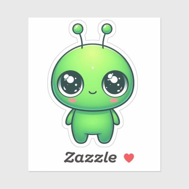 Sticker Alien mignon (Feuille)