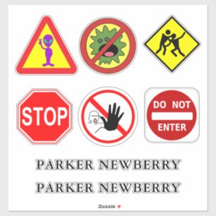 Sticker Alien, Monster, Zombies & Signs Nom personnalisé 1