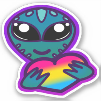 Sticker Alien Pan Pride