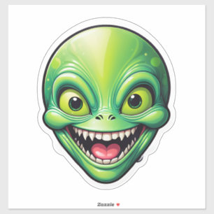 Sticker Alien vert