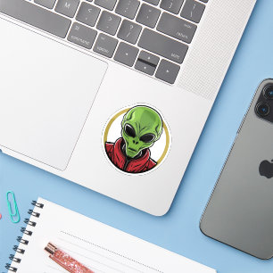 Sticker Alien Vert
