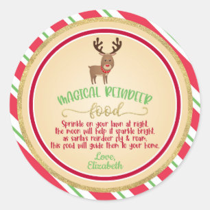 Sticker alimentaire Magic Reindeer - Round