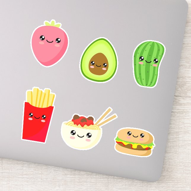 Sticker Alimentation Kawaii 01 (Détail)