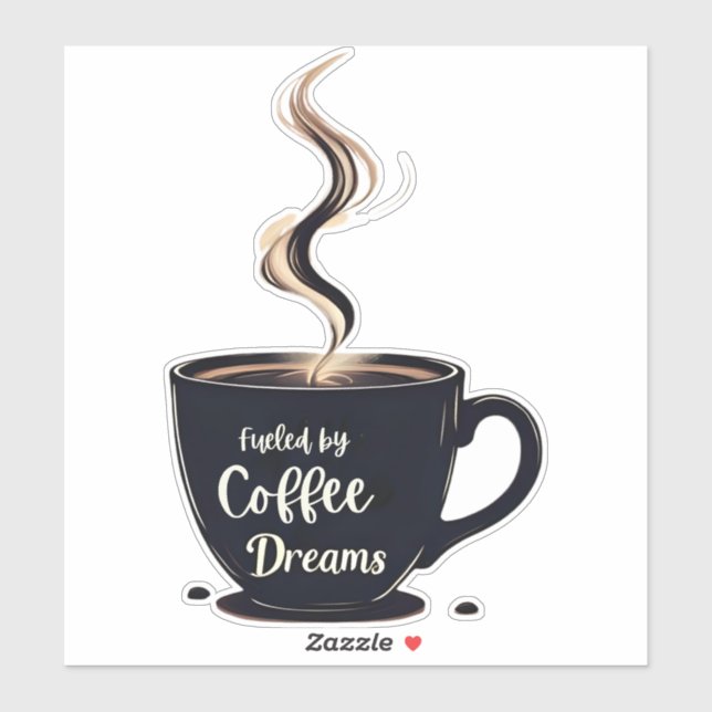 Sticker Alimenté par Coffee Dreams Student Mug (Feuille)