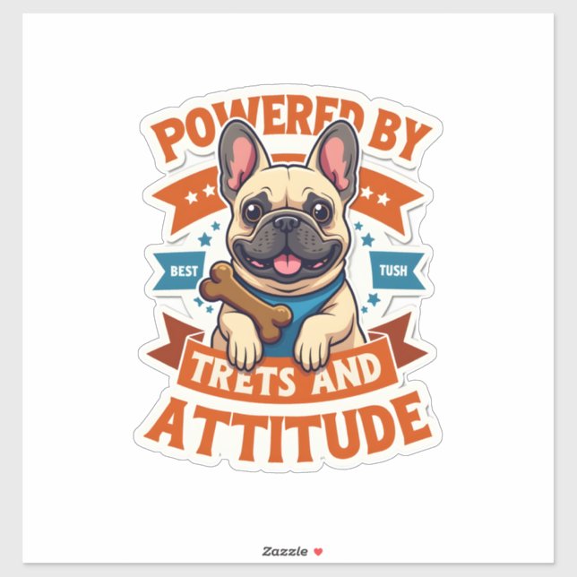 Sticker Alimenté par des friandises et une attitude Bouled (Feuille)