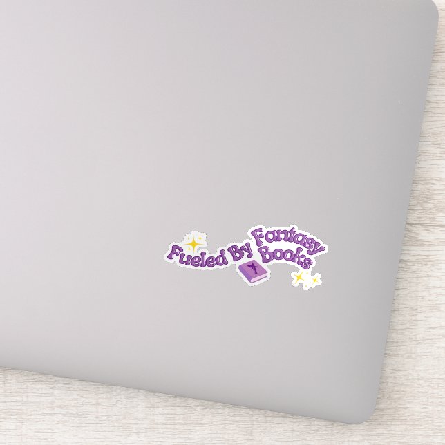 Sticker Alimenté par des livres de fantasy (Détail)