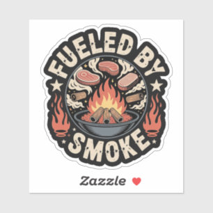 Sticker Alimenté par la fumée - BBQ Fire Pit Emblem