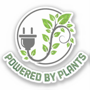 Sticker Alimenté par les plantes
