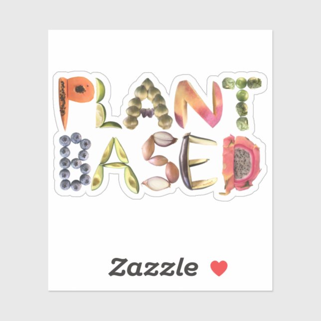 Sticker Aliments végétariens ou végétariens à base de plan (Feuille)