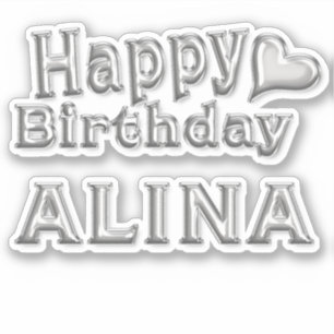 Sticker Alina Happy Birthday
