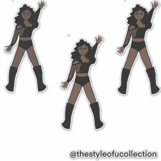 Sticker All Black Dancer #1 (Devant)