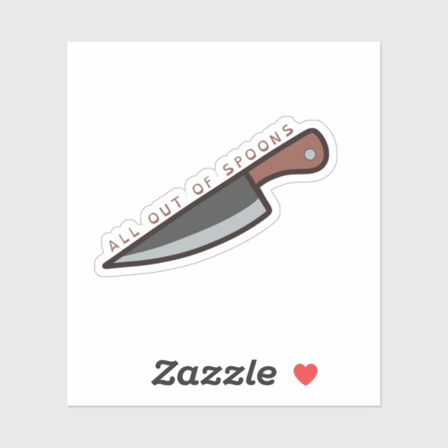 Sticker All Out Of Spoons (Feuille)