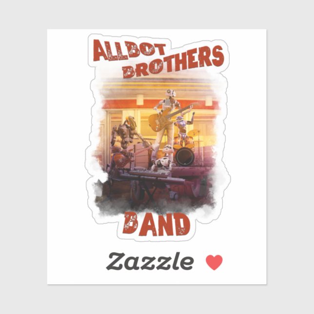 sticker Allbot Brothers Band /Bob's Saucer Repair (Feuille)