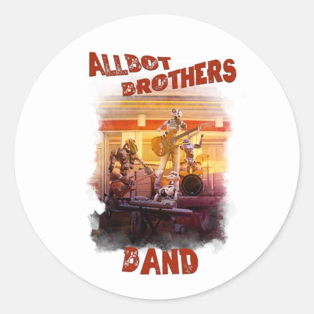 sticker Allbot Brothers Band /Bob's Saucer Repair (Devant)