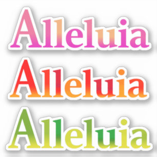 Sticker Alleluia Pâques Joy brillant Moderne multicolore