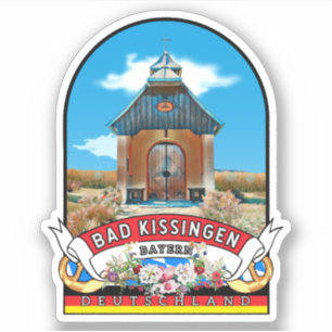 Sticker Allemagne Bad Kissingen Souvenir vintage