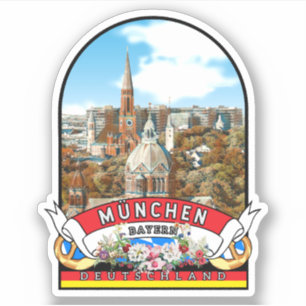 Sticker Allemagne Munich Vintage
