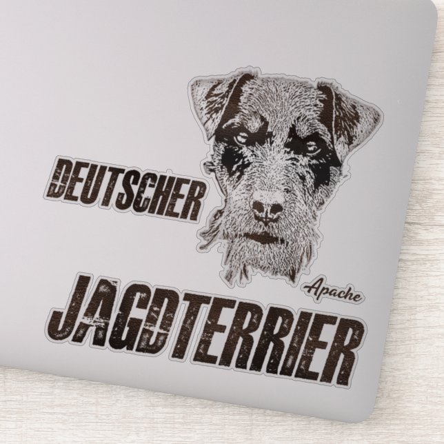 Sticker allemand Chasse Terrier (Jagdterrier) (Détail)