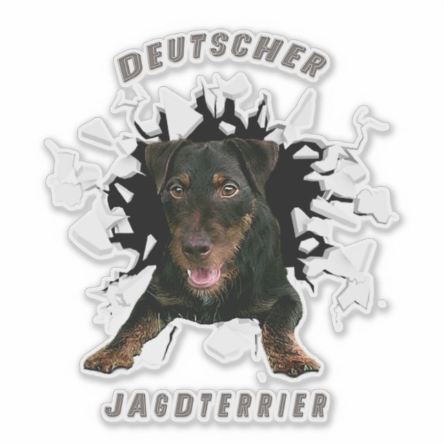 Sticker allemand Chasse Terrier (Jagdterrier) (Devant)