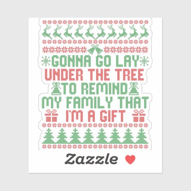 Sticker Aller grignoter sous l'arbre pour rappeler ma fami (Feuille)