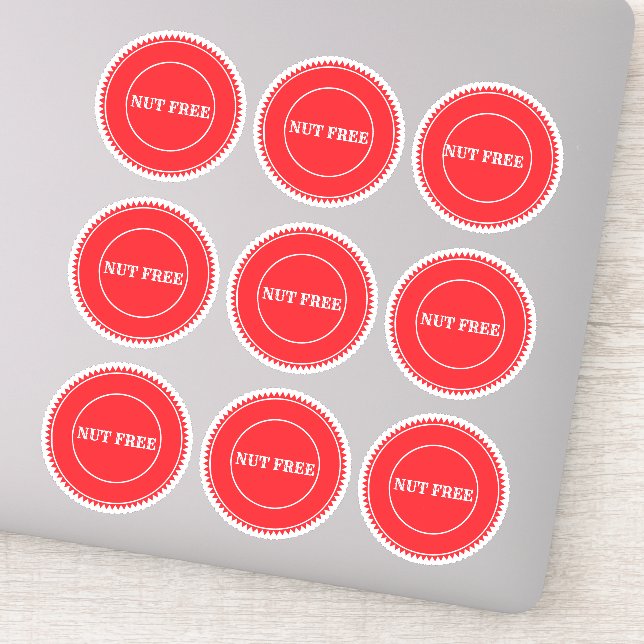 Sticker Allergie Sûre Sans Noix Culinaire (Détail)