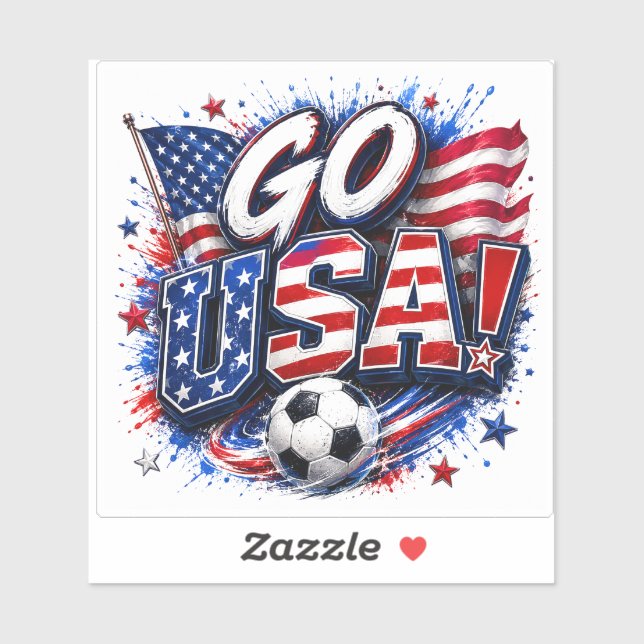 Sticker Allez les États-Unis  | Américain  (Feuille)