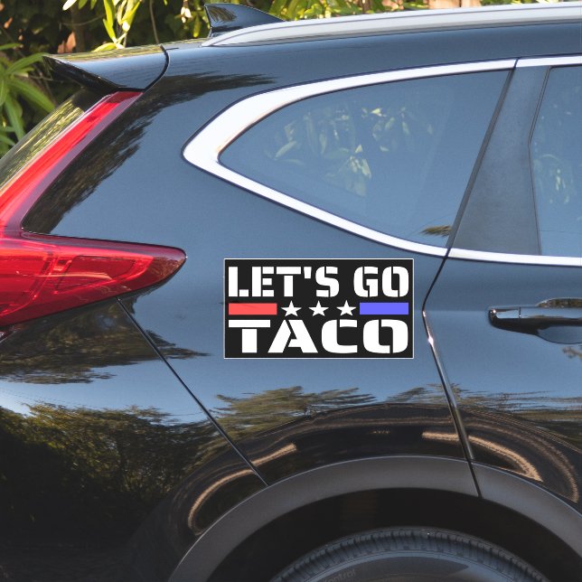Sticker Allez Taco Drôle Tacos (Coté voiture)