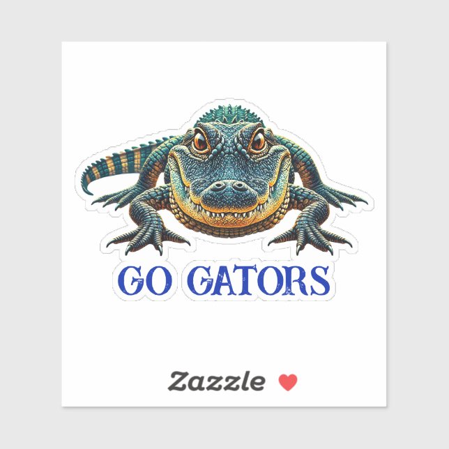 Sticker Alligator – Allez les Gators (Feuille)
