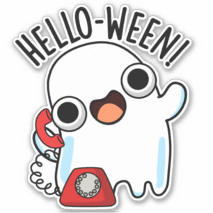 Sticker Allo-ween Funny Ghost Pun