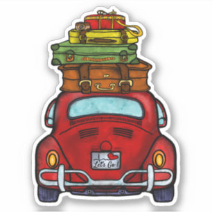 Sticker allons en voiture.