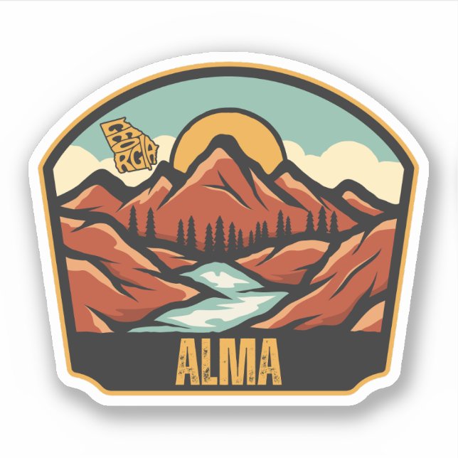 Sticker Alma, Géorgie (Devant)