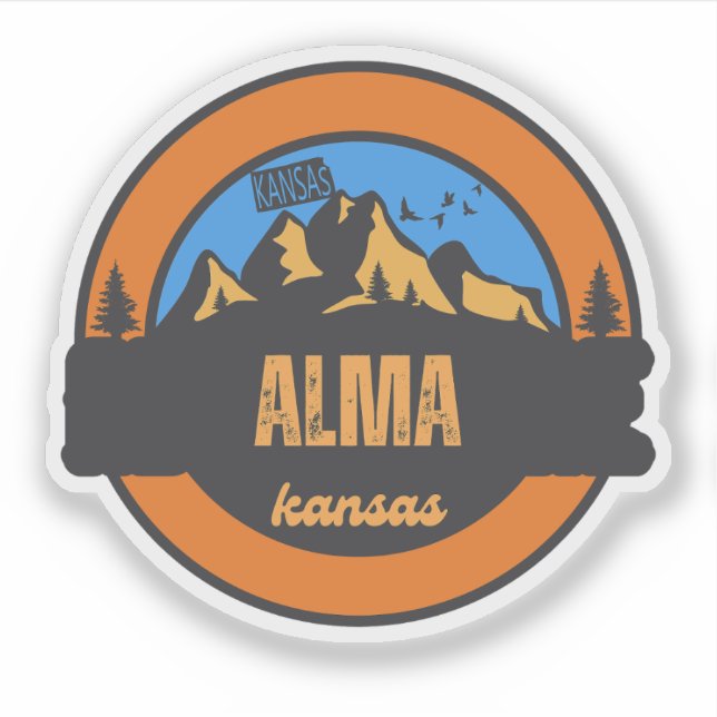 Sticker Alma, Kansas (Devant)